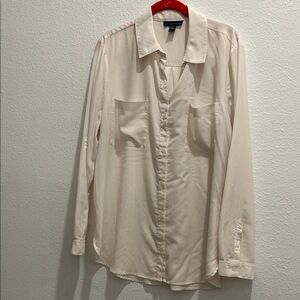 Unisex Cream Button-Up Shirt